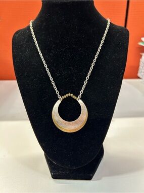 Marjorie Baer Sterling silver rope chain and pendant. Stunning piece